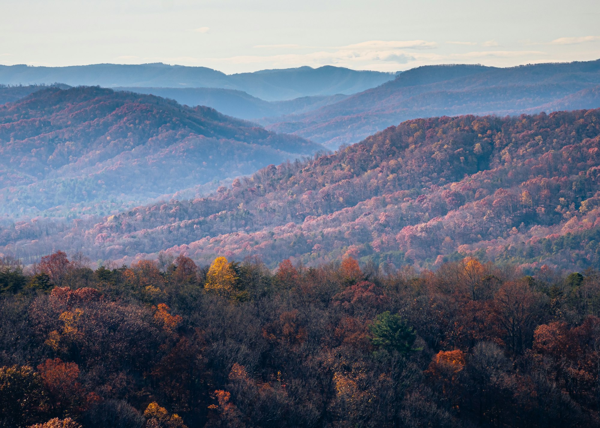 Autumn in Blue Ridge mountains