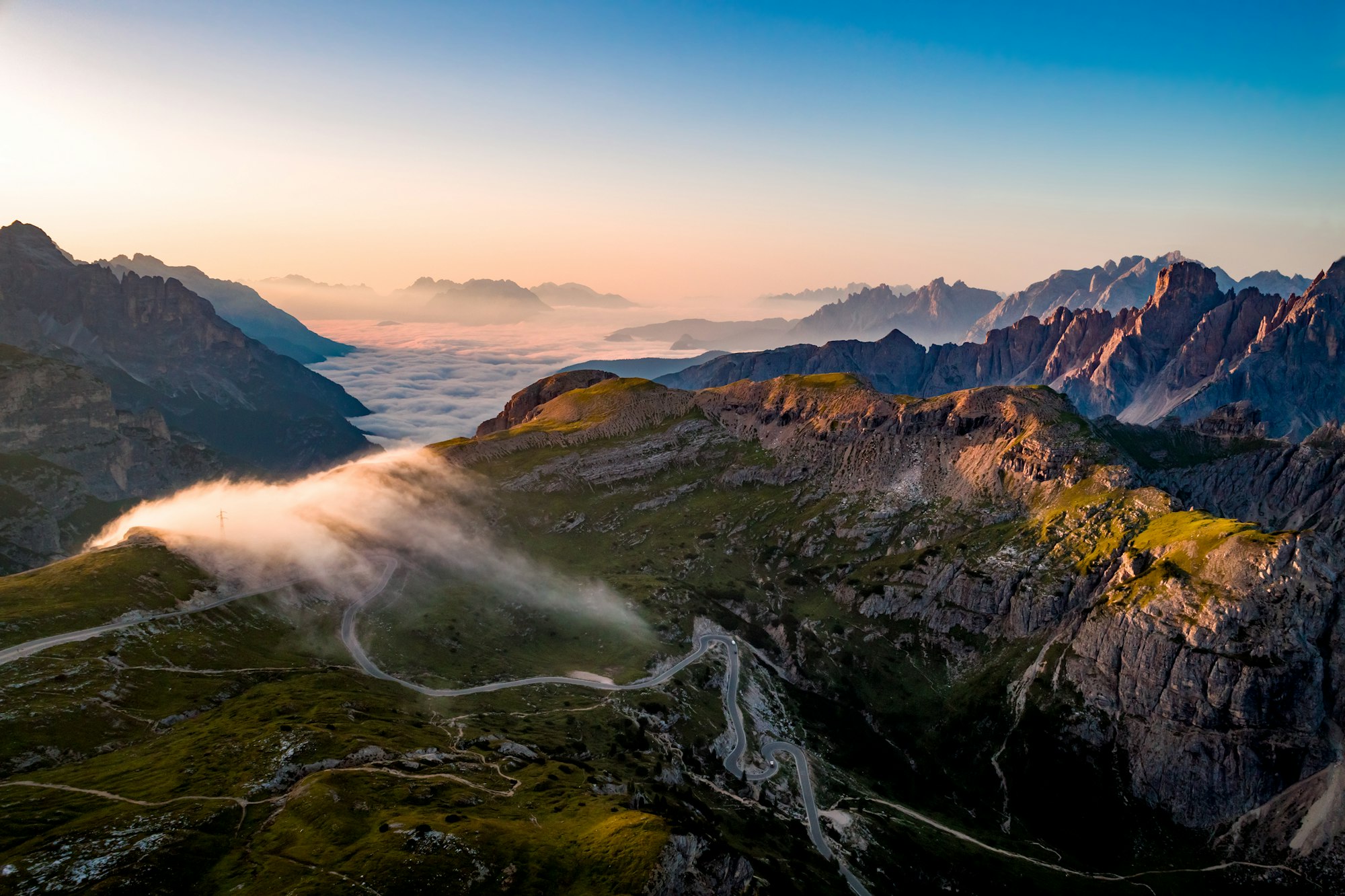 National Nature Park Tre Cime In the Dolomites Alps. Beautiful n